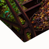 Large art depicting a black and white Pennsylvania landscape on stretched canvas, suitable for bedroom wall decor.