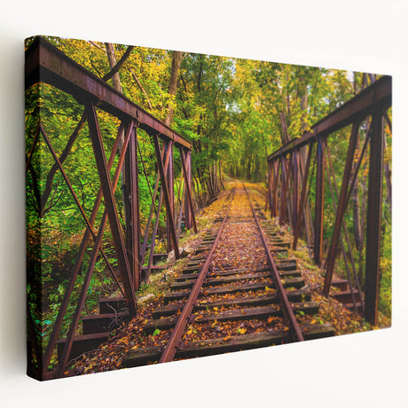 Large canvas print of a Pennsylvania landscape in muted green and blue tones, ideal for kitchen wall art.