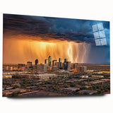 Large abstract wall art of Phoenix valley in muted earth tones on acrylic glass, ideal for bedroom or dining room decor.