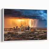 Vintage poster art of Phoenix Valley on a framed canvas, featuring colorful art in extra large size.