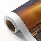 Art Deco style poster of Phoenix valley in muted beige and brown tones on rolled canvas, suitable for nursery wall art.