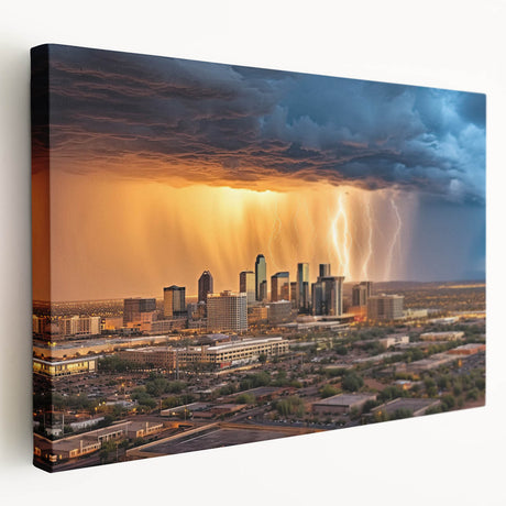 Phoenix valley scenery depicted in muted earth tones on a large stretched canvas, suitable for kitchen wall art.