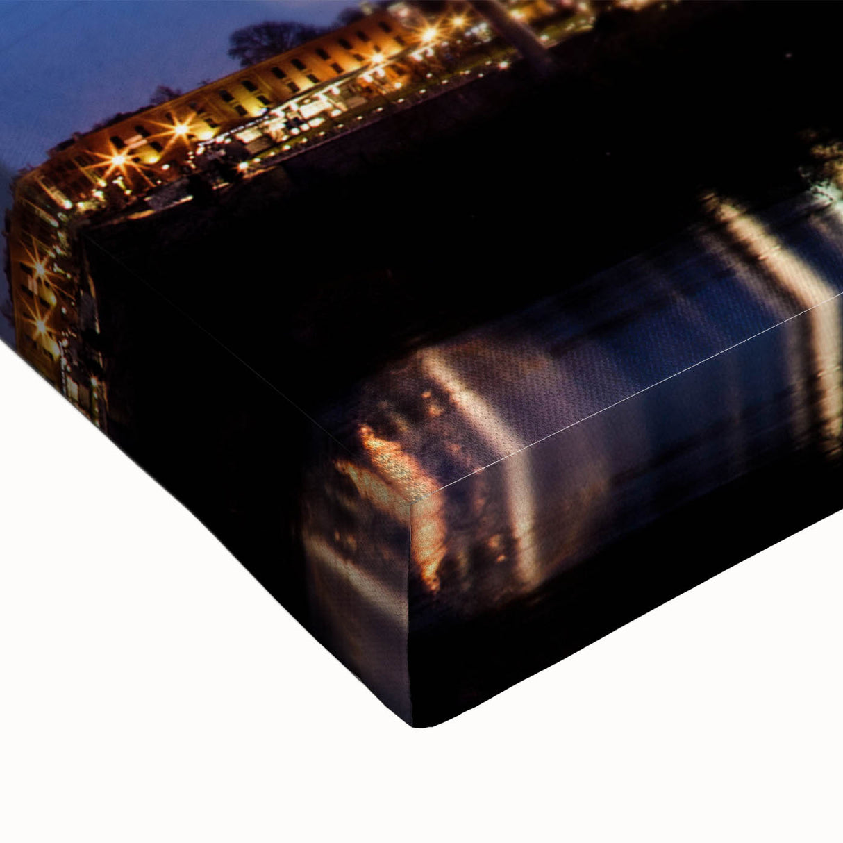 Black and white landscape art painting of Nashville skyline on large stretched canvas, ideal for bedroom wall decor.