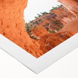 Art deco poster featuring Bryce Canyon in muted orange and red tones on rolled canvas, suitable for dining room decor.