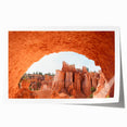 Rolled print of Bryce Canyon in vibrant orange and red, ideal for art wall dining room.