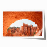 Rolled print of Bryce Canyon in vibrant orange and red, ideal for art wall dining room.