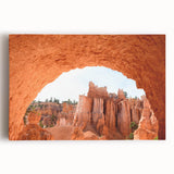 Black and white stretched canvas featuring Bryce Canyon, ideal for kitchen art.