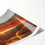 Extra large rolled print of Canyonlands scenery, featuring earth tones, ideal for large living room wall art.
