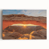 Black and white large art print of Canyonlands, USA on stretched canvas, ideal for kitchen wall art.