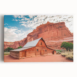 Black and white landscape of Capitol Reef, Utah on large stretched canvas, suitable for kitchen wall art.