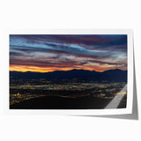 Rolled print of Salt Lake City with floral motifs in soft pastel colors, suitable for dining room or bathroom wall art.