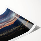 Extra large wall art of Salt Lake City with floral and line art flowers design, printed on rolled canvas.