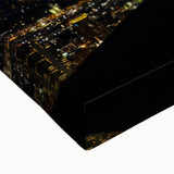 Black and white large art of Salt Lake City landscape on stretched canvas, suitable for bedroom wall decor.