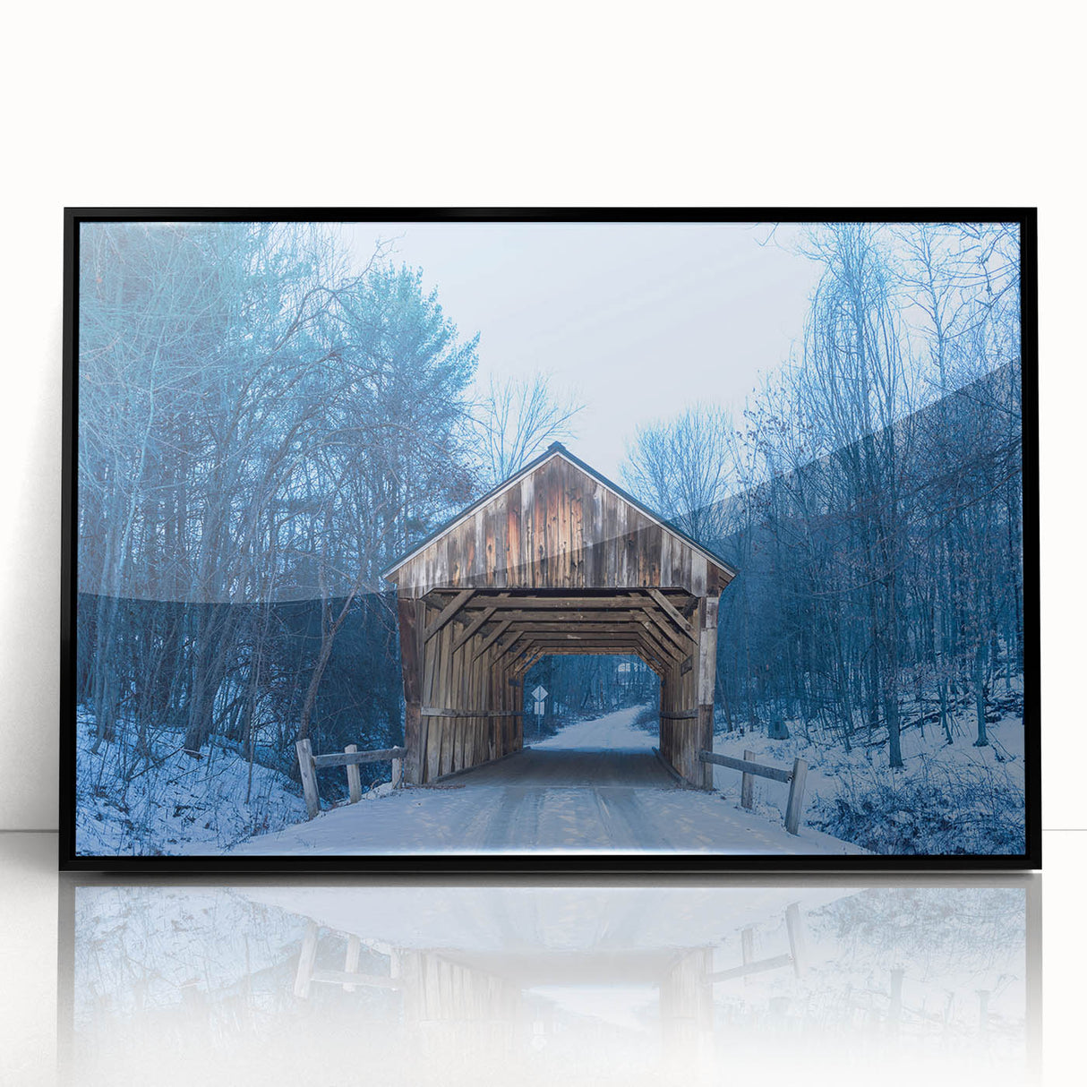 Large abstract wall art depicting Vermont scenery in muted earth tones on a framed acrylic.