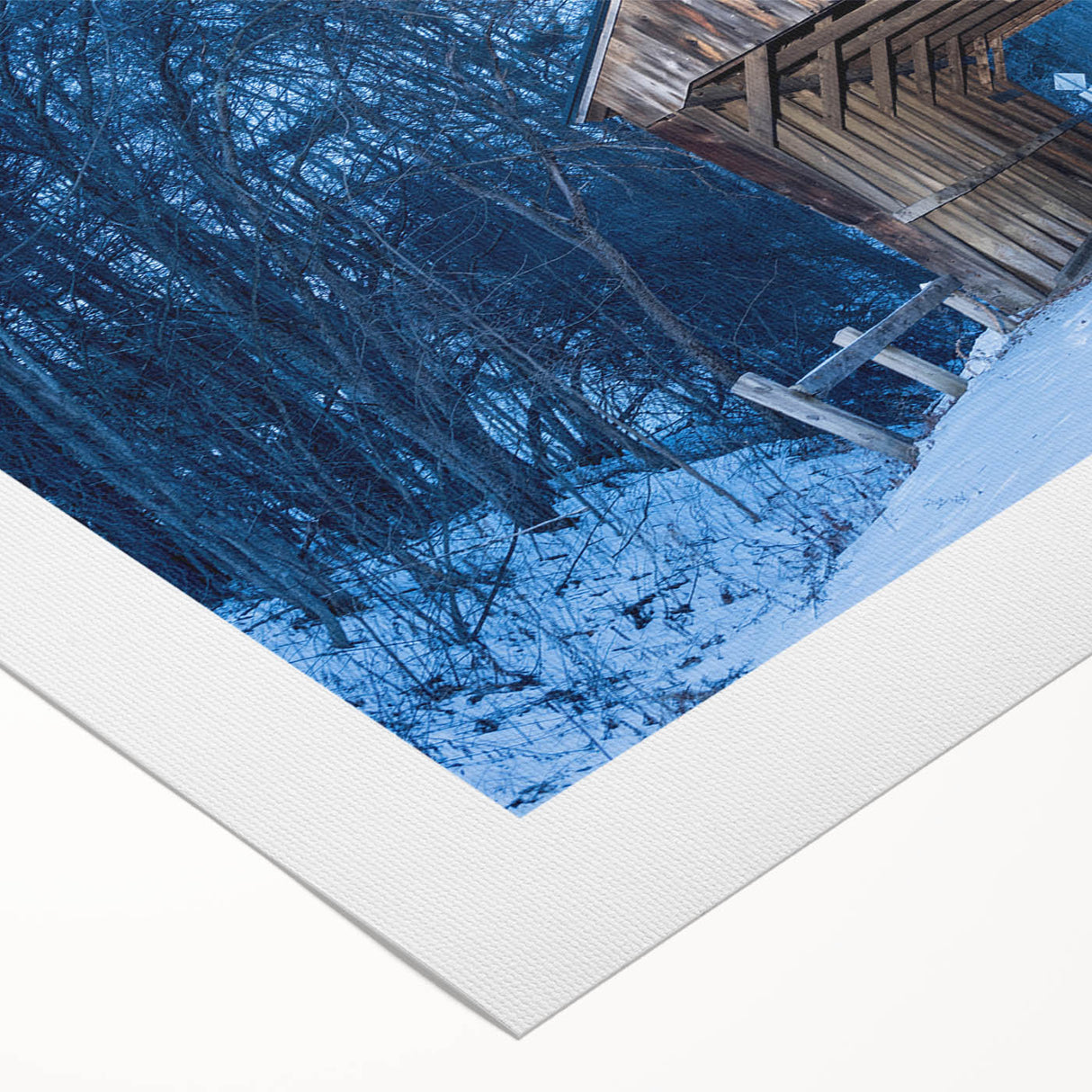 Art deco poster featuring a serene Vermont landscape in muted earth tones on rolled canvas, suitable for dining room decor.