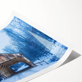 Extra large wall art featuring line art flowers in a minimalist style on a rolled print, ideal for large living room decor.