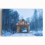 Black and white canvas print of Vermont scenery, ideal for kitchen wall art or bedroom ambiance.
