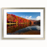 Extra large abstract art print of a textured Virginia landscape in muted earth tones, framed in silver.