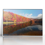 Framed acrylic print of a Virginia landscape in art deco style, featuring soft pastel colors, ideal for nursery wall art.