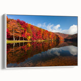 Vintage poster art depicting colorful Virginia scenery on a large framed canvas, ideal for living room decor.