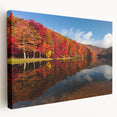Scenic Virginia landscape on stretched canvas, featuring subdued green and blue tones, suitable for kitchen wall art.