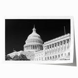 Rolled print of Washington D.C. Capitol with muted pastel colors, ideal for art wall dining room.