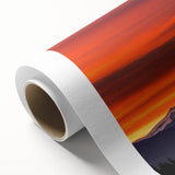 Art Deco-style poster of Mount Rainier in pastel shades on rolled canvas, ideal for nursery wall art.