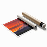 Extra large rolled print featuring Mount Rainier with floral foreground in soft pastel shades.