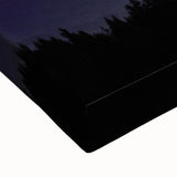 Black and white landscape art painting of Mount Rainier on stretched canvas, suitable for bedroom wall art.