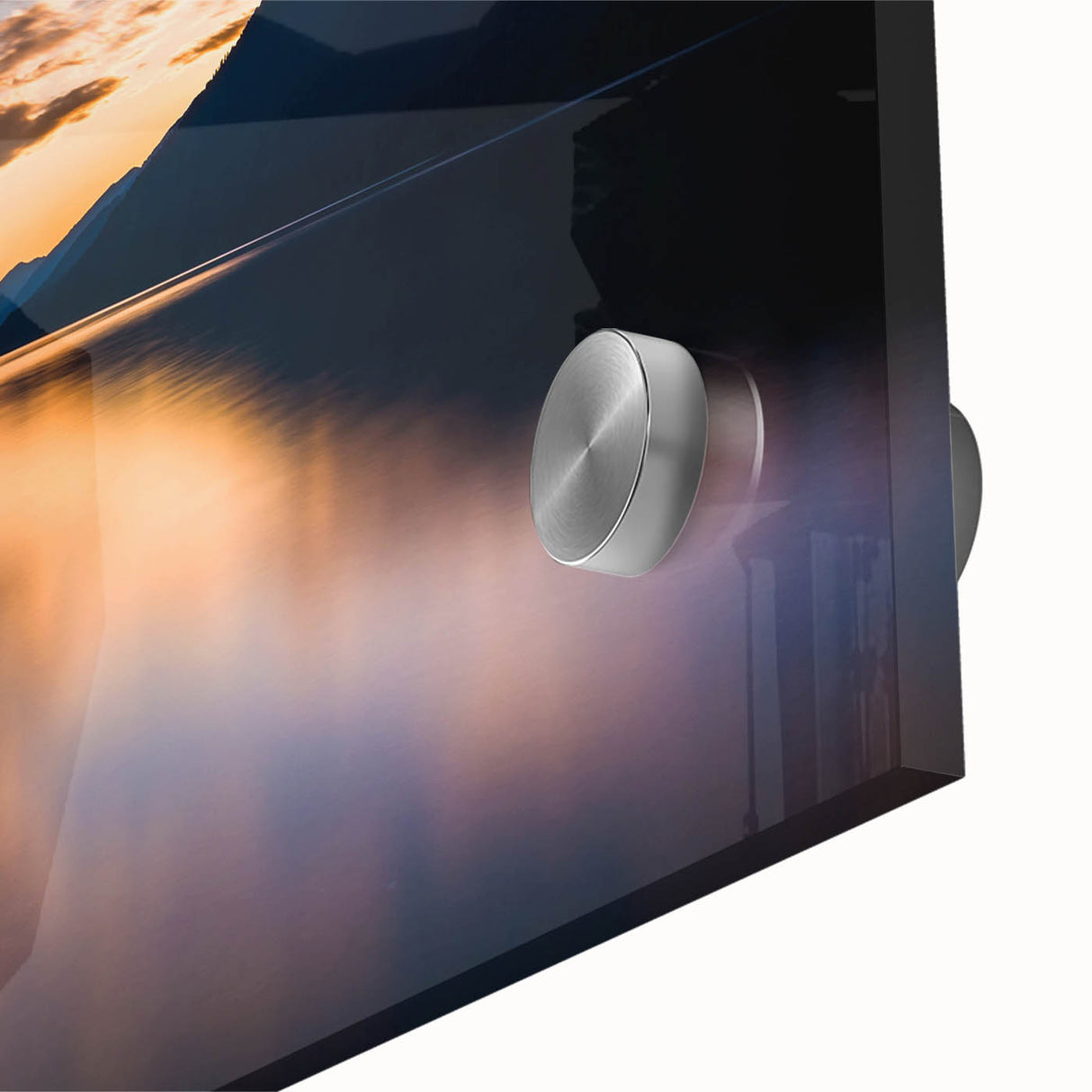 Large abstract wall art featuring the Olympic landscape in muted earth tones on acrylic glass.