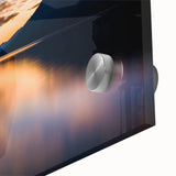 Large abstract wall art featuring the Olympic landscape in muted earth tones on acrylic glass.