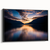 Black and white framed canvas of Olympic National Park, ideal for bedroom wall decor.