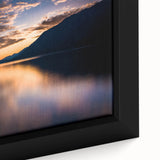 Black wall art featuring a textured, colorful abstract design on a framed canvas, ideal for enhancing a living room.