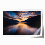 Rolled print of Olympic National Park with lush greenery and mountain backdrop, ideal for art wall dining room.