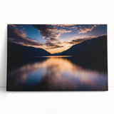 Black and white photograph of Olympic National Park on stretched canvas, ideal for kitchen wall art.