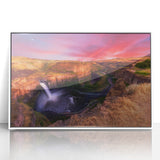 Modern art wall decor featuring the Palouse, Washington scenery on a white-framed acrylic print.