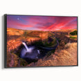 Black and white landscape art of the Palouse hills on framed canvas, ideal for bedroom wall decor.