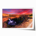 Rolled print of the Palouse scenery in Washington with vibrant green fields, ideal for dining room wall art.