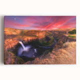 Black and white photograph of the Palouse hills, printed on large stretched canvas, suited for kitchen art.