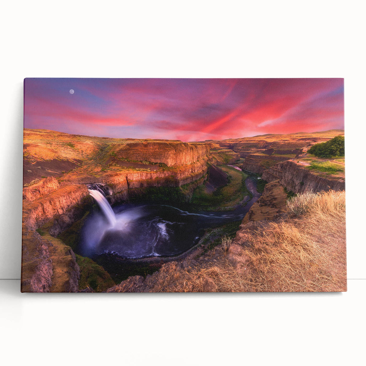 Black and white photograph of the Palouse hills on stretched canvas, ideal for kitchen wall art or bedroom ambiance.
