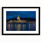 Abstract art print of colorful, textured scenery of West Virginia on an extra large framed canvas.