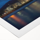 Art deco poster featuring a stylized West Virginia landscape in muted earth tones on rolled canvas.