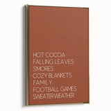 Framed canvas depicting a vintage-style landscape with autumnal trees in muted gold and black, ideal for bedroom wall decor.