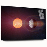 Sun and Moon Radiance Wall Art - NASA Space Exploration Canvas