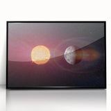 Sun and Moon Radiance Wall Art - NASA Space Exploration Canvas