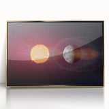 Sun and Moon Radiance Wall Art - NASA Space Exploration Canvas