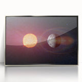 Sun and Moon Radiance Wall Art - NASA Space Exploration Canvas