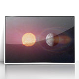 Sun and Moon Radiance Wall Art - NASA Space Exploration Canvas