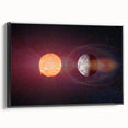 Sun and Moon Radiance Wall Art - NASA Space Exploration Canvas