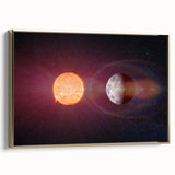 Sun and Moon Radiance Wall Art - NASA Space Exploration Canvas